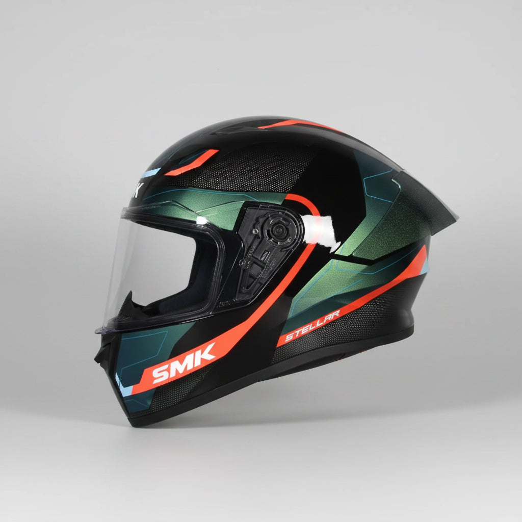 SMK Stellar Sport Flight Full Face Helmet | ECE 22.06 Certified Sport Riding Helmet GRPS (GL257C)