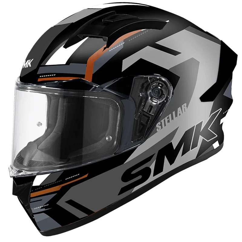 SMK Stellar K-Power Full Face Helmet | ECE 22.06 Certified Sport Touring Helmet GRPS (GL267)