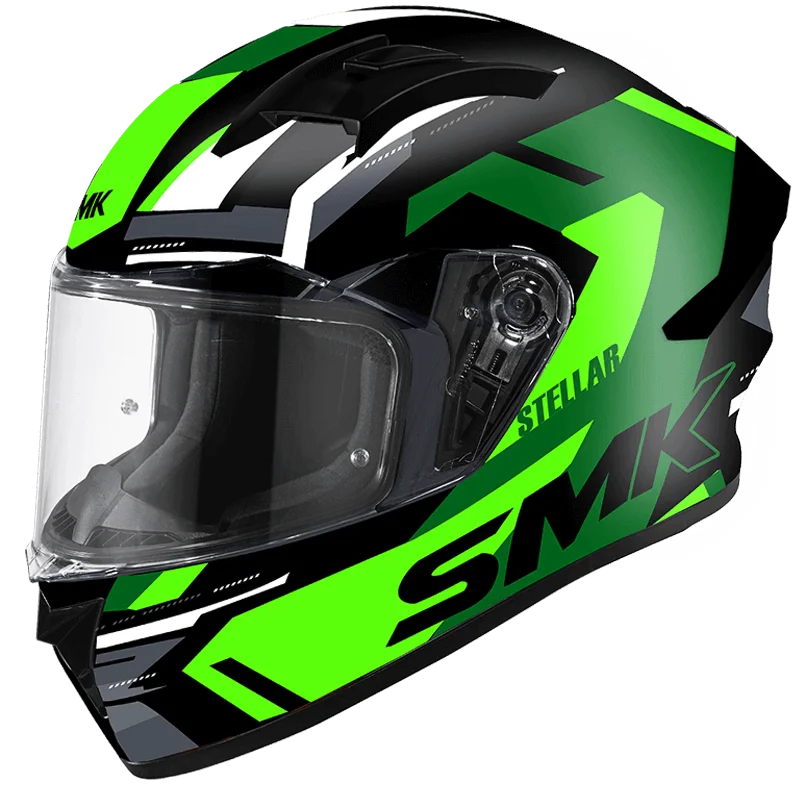 SMK Stellar K-Power Full Face Helmet | ECE 22.06 Certified Sport Touring Helmet GRPS (MA286)