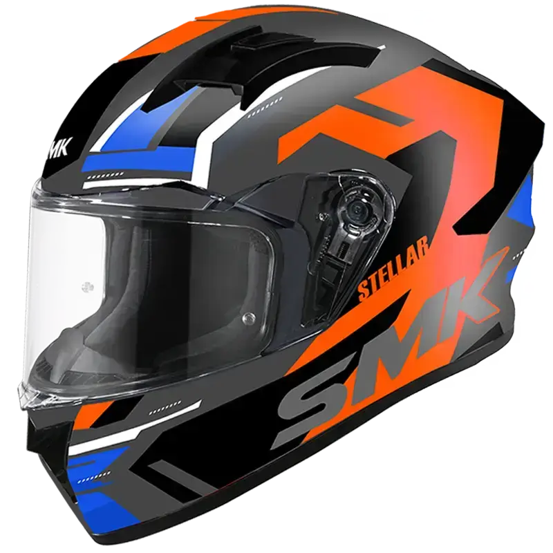SMK Stellar K-Power Full Face Helmet | ECE 22.06 Certified Sport Touring Helmet GRPS (MA635)