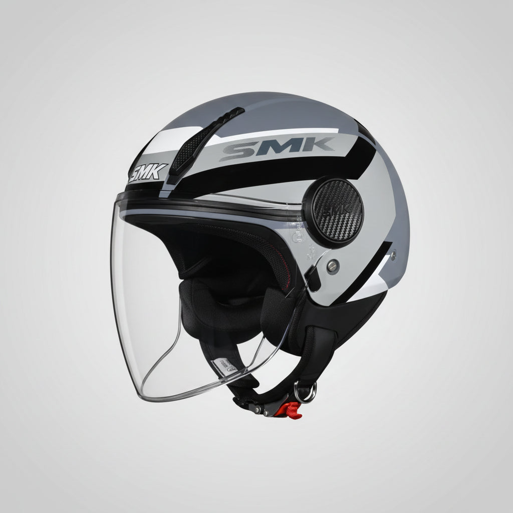 SMK Laminar Kentro Open Face Helmet – ECE 22.06, DOT & ISI Certified GRPS (MA662)