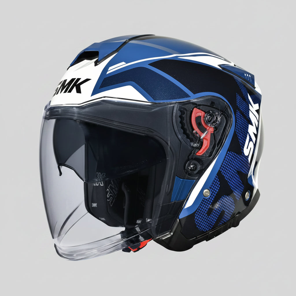 SMK GTJ Tourer Open Face Helmet | ECE 22.06 Certified Touring Helmet - GRPS (GL515)