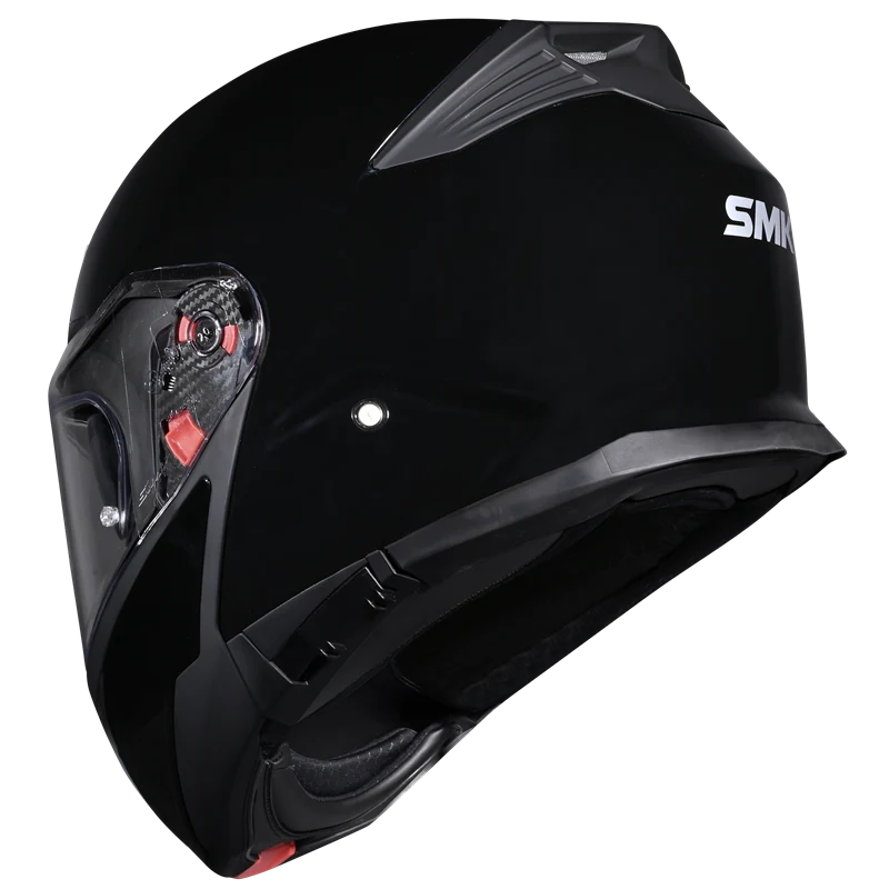 SMK Gullwing Solid Modular Helmet | ECE 22.06 Flip-Up Helmet - Gloss Black (GL200)