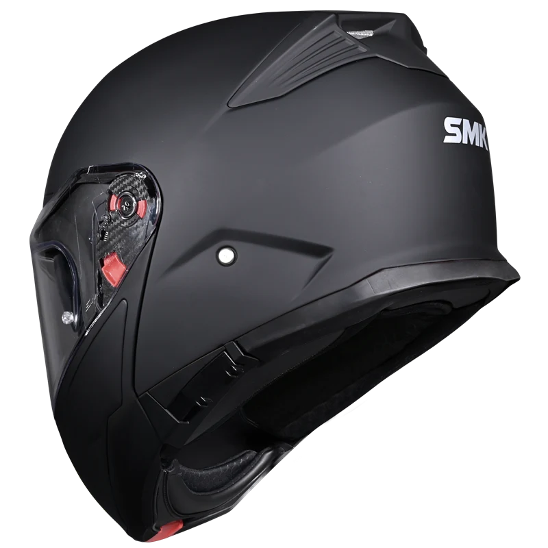 SMK Gullwing Solid Modular Helmet | ECE 22.06 Flip-Up Helmet | Matt Black (MA200)