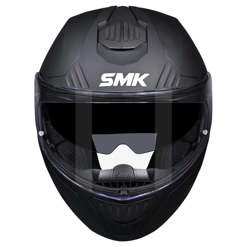 SMK Gullwing Solid Modular Helmet | ECE 22.06 Flip-Up Helmet | Matt Black (MA200)