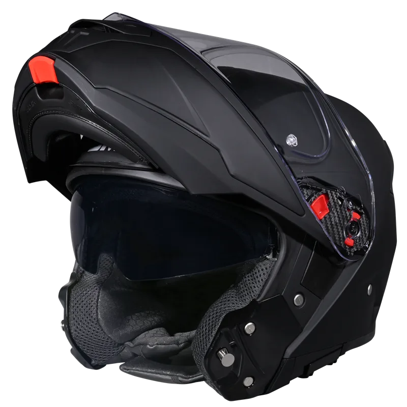 SMK Gullwing Solid Modular Helmet | ECE 22.06 Flip-Up Helmet | Matt Black (MA200)
