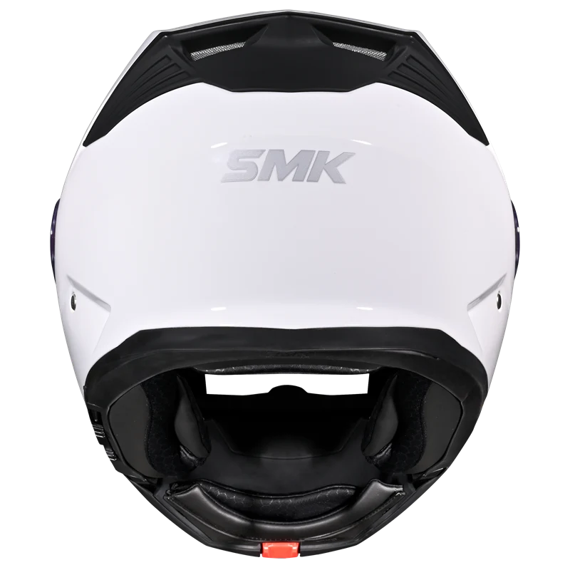 SMK Gullwing Solid Modular Helmet | ECE 22.06 Flip-Up Helmet | White (GL100)