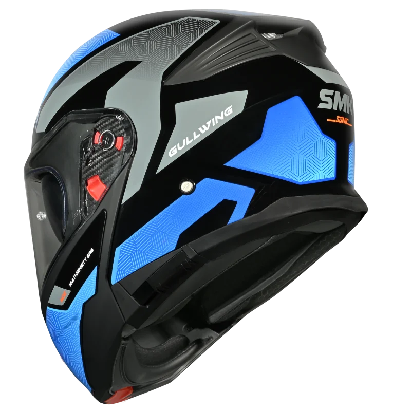 SMK Gullwing Sonic Modular Flip-Up Helmet | ECE 22.06 P/J Certified GRPS (GL266)