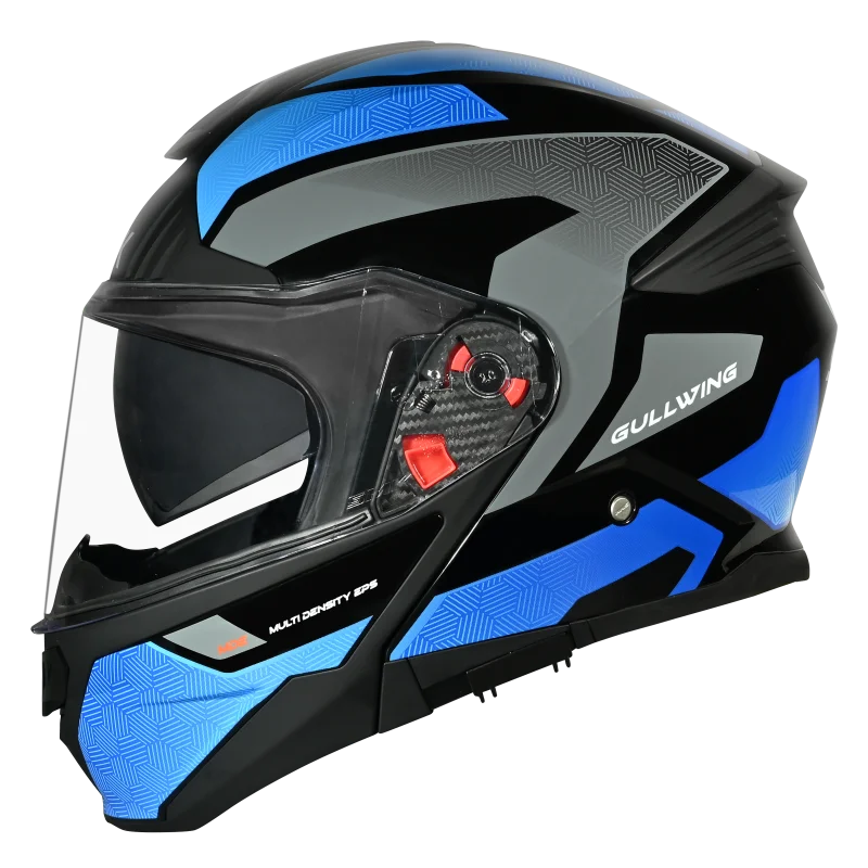 SMK Gullwing Sonic Modular Flip-Up Helmet | ECE 22.06 P/J Certified GRPS (GL256)