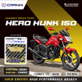 Ceramic Brake Pads For Hero Hunk 150CC - Front - CRM063 - 1 Set - CRANK1