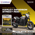 Ceramic Brake Pads For Harley Davidson Street Rod (2017 Onwards) - Front - CRM859 - 2 Sets - CRANK1