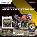 Ceramic Brake Pads For Hero CBZ Xtreme (2010) - Rear - CRM281 - 1 Set - CRANK1