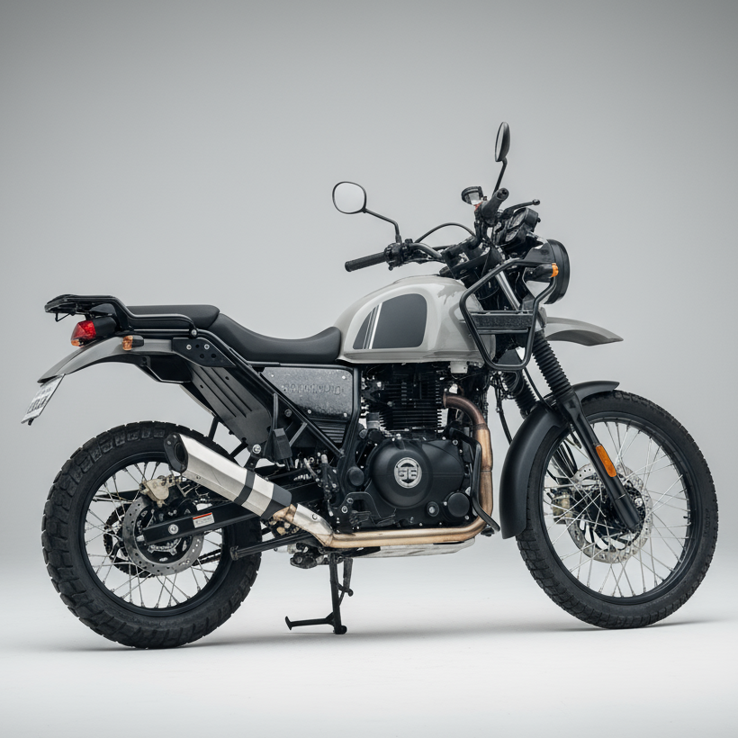 Barrel Rogue Slip-On Exhaust for Royal Enfield Himalayan 411 &amp; Scram 411 | SS304 Performance Exhaust