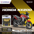Ceramic Brake Pads For Honda NX200 - Rear - CRM281 - 1 Set - CRANK1