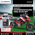Sintered Brake Pads For Ducati Hypermotard 1100 EVO SP (2007-2012) - Rear - CB662 - 1 Set - CRANK1