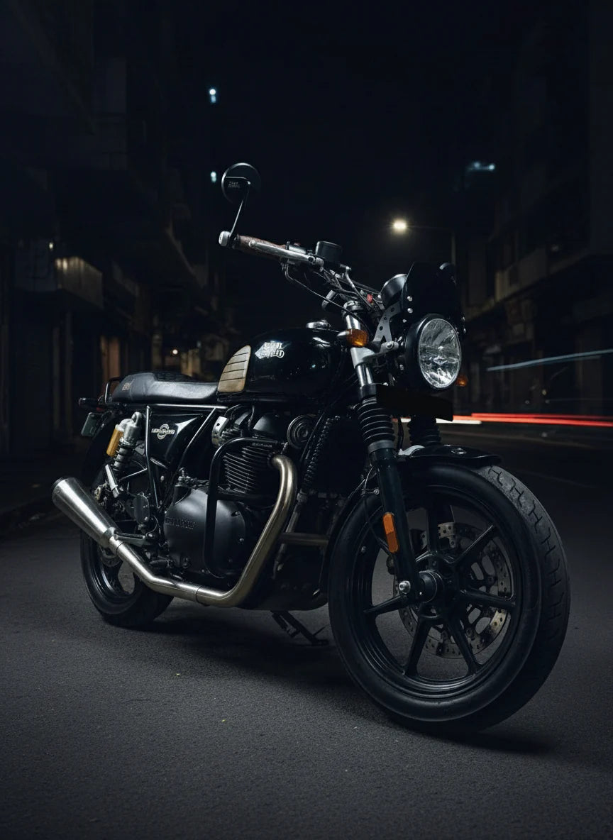 Royal Enfield Interceptor / Continental GT 650 2x2 Full System Exhaust - Fat Cans (4 O2 Sensors)