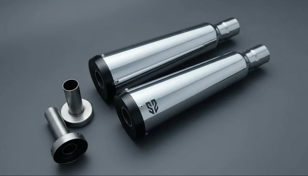 Royal Enfield Interceptor / Continental GT 650 Adaptable Slip-On Silencer - Fat Cans (Pair)