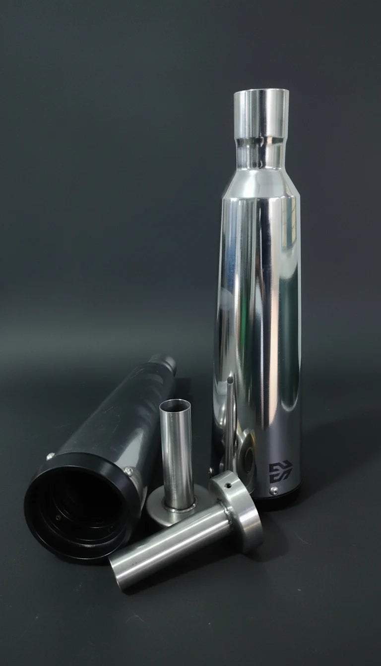 Royal Enfield Interceptor / Continental GT 650 Adaptable Slip-On Silencer - Fat Cans (Pair)