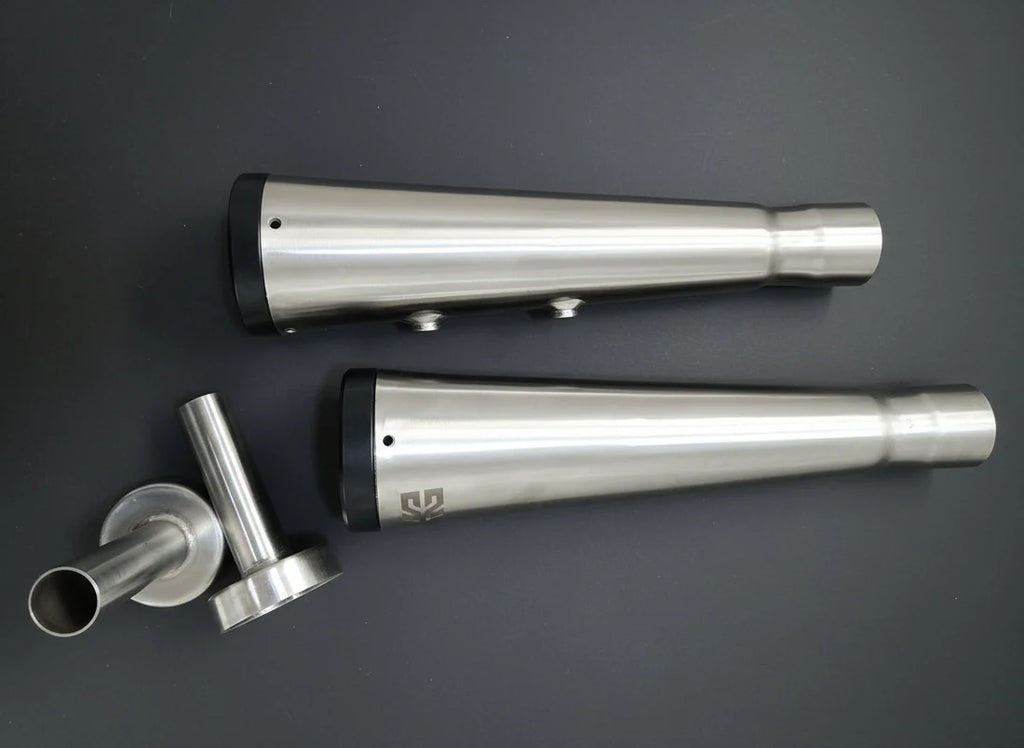 Royal Enfield Interceptor / Continental GT 650 Adaptable Slip-On Silencer - Slim Cans (Pair)