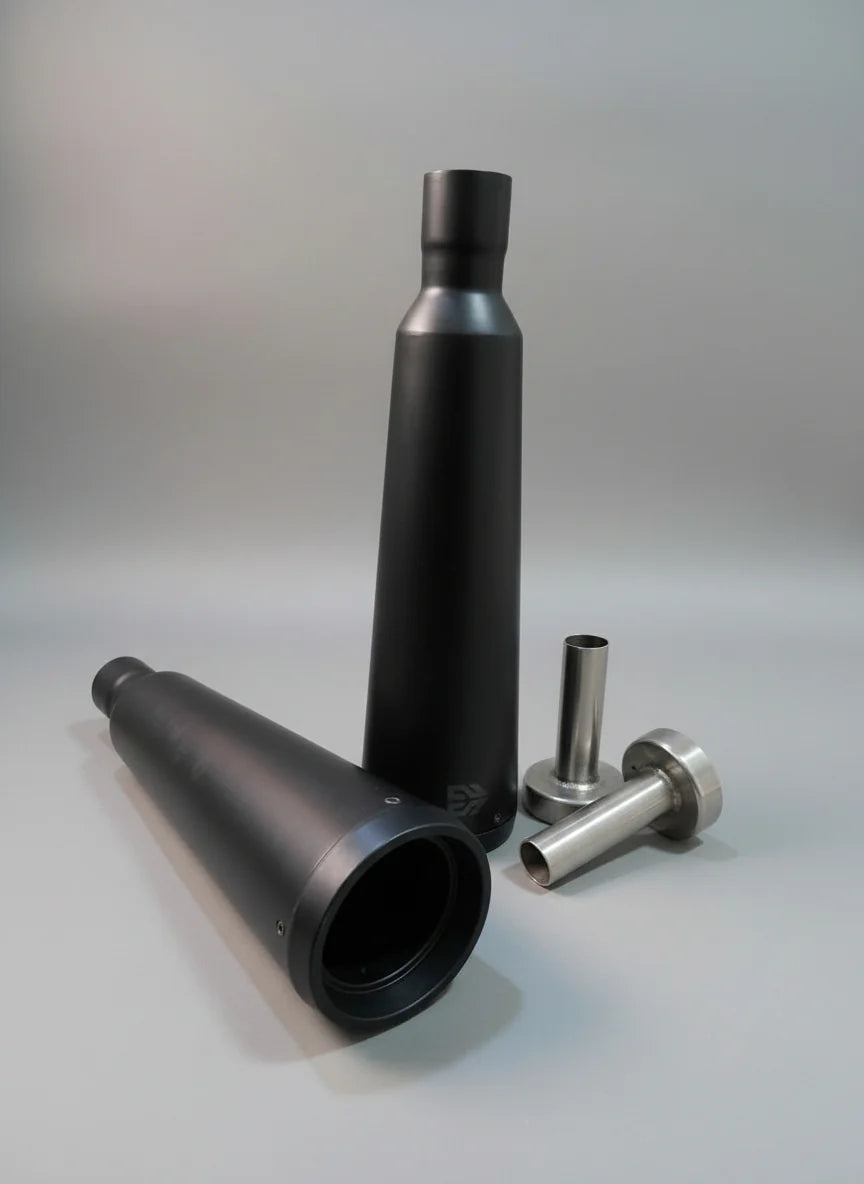 Royal Enfield Interceptor / Continental GT 650 Adaptable Slip-On Silencer - Fat Cans (Pair)