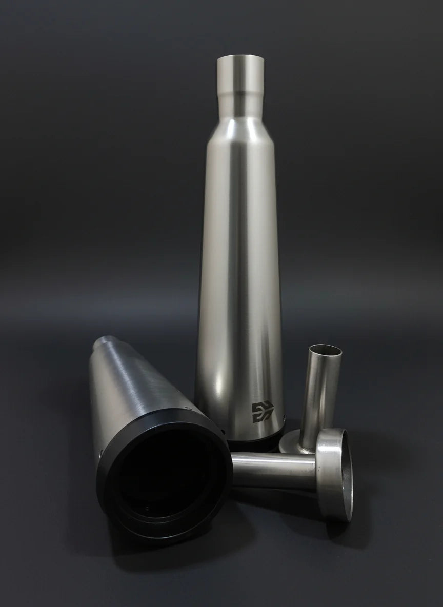 Royal Enfield Interceptor / Continental GT 650 Adaptable Slip-On Silencer - Fat Cans (Pair)