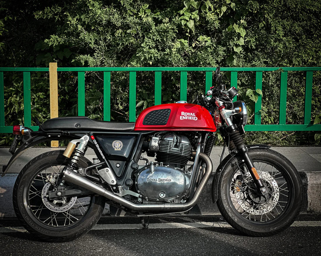 Royal Enfield Interceptor / Continental GT 650 2x2 Full System Exhaust - Slim Cans (4 O2 Sensors)