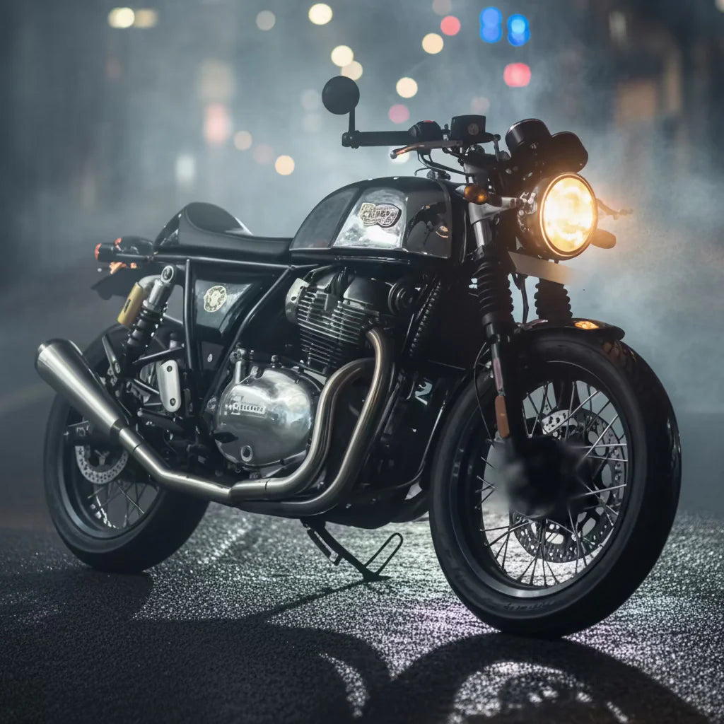Royal Enfield Interceptor / Continental GT 650 2x1 Full System Exhaust - Fat Can (4 O2 Sensors)
