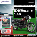Sintered Brake Pads For Benelli Imperiale 400 (2020 Onwards) - Rear - CB896 - 1 Set - CRANK1