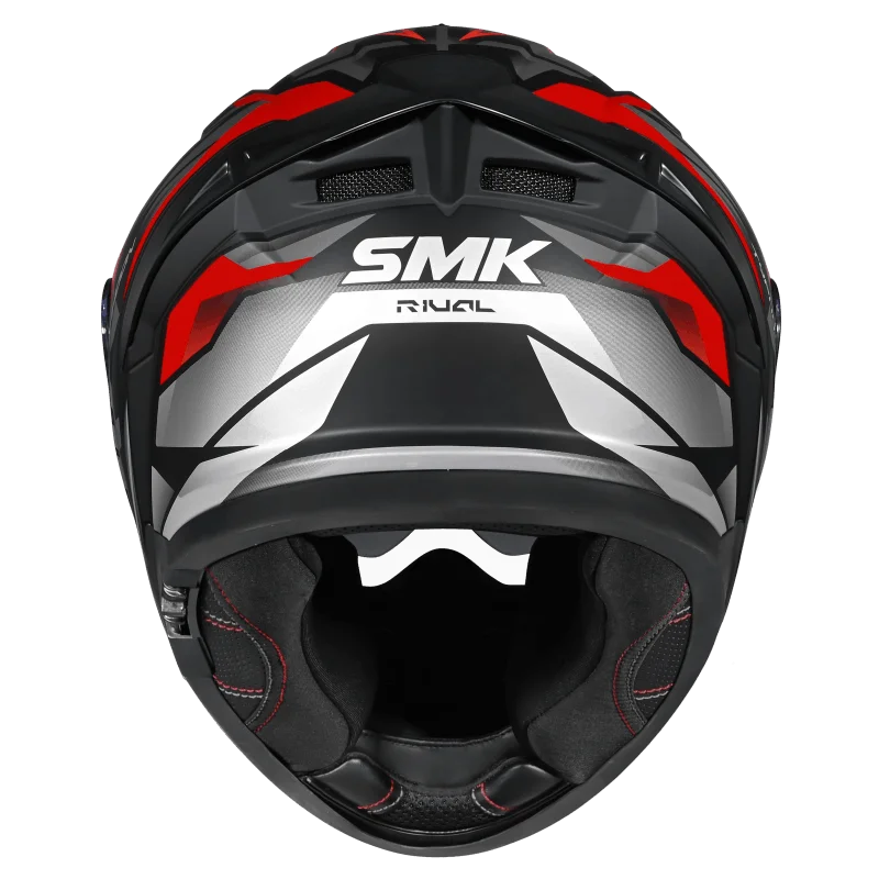 SMK Typhoon Rival Full Face Helmet | ECE 22.06 Certified Sport Touring Helmet GRPS With Dual Spoiler (MA263)