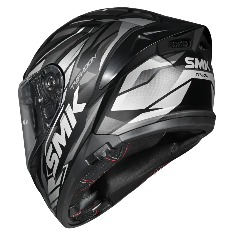SMK Typhoon Rival Full Face Helmet | ECE 22.06 Certified Sport Touring Helmet GRPS With Dual Spoiler (MA266)