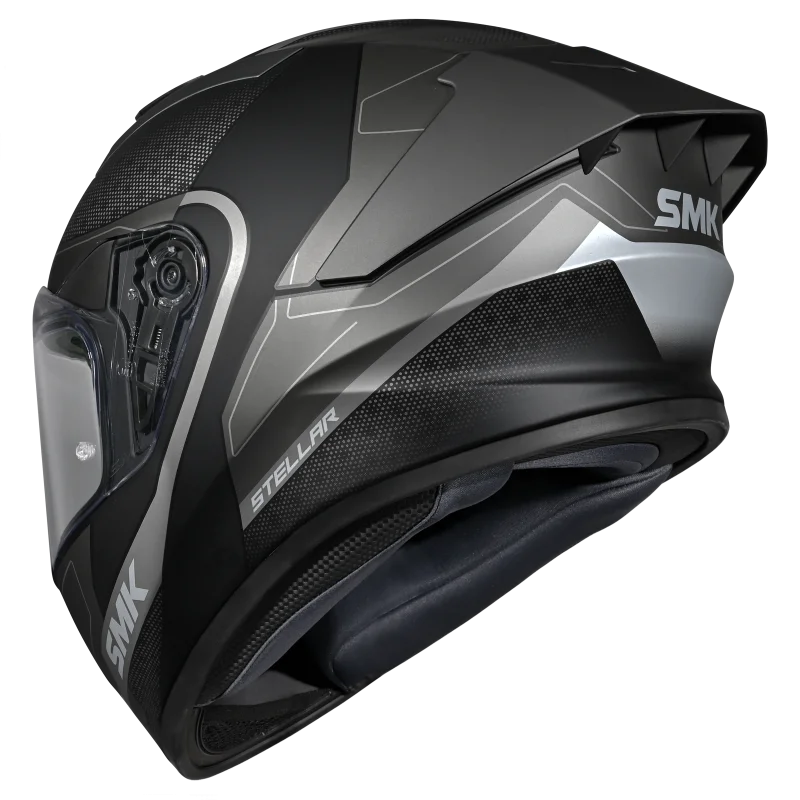 SMK Stellar Sport Flight Full Face Helmet | ECE 22.06 Certified Sport Riding Helmet GRPS (MA266)