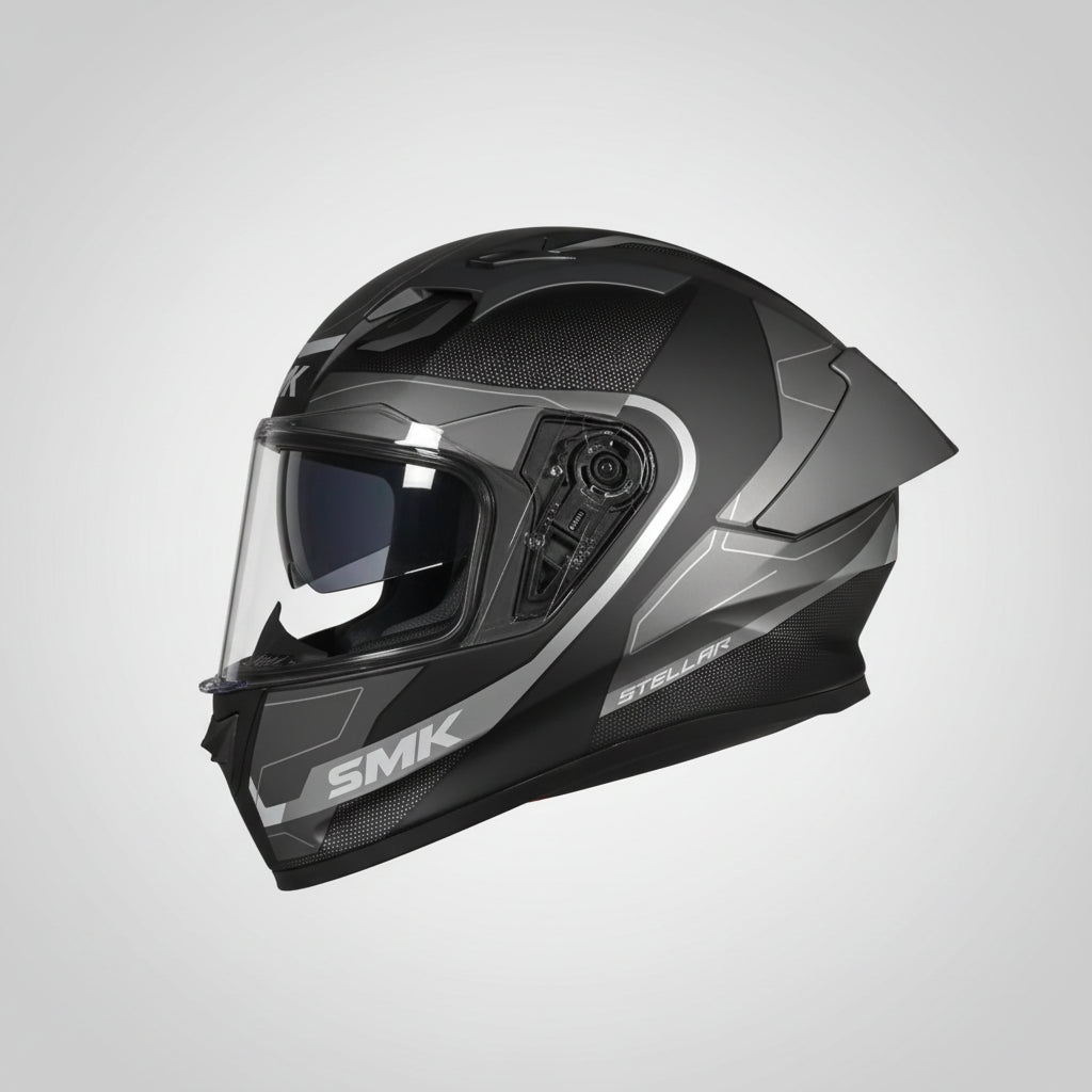 SMK Stellar Sport Flight Full Face Helmet | ECE 22.06 Certified Sport Riding Helmet GRPS (MA266)