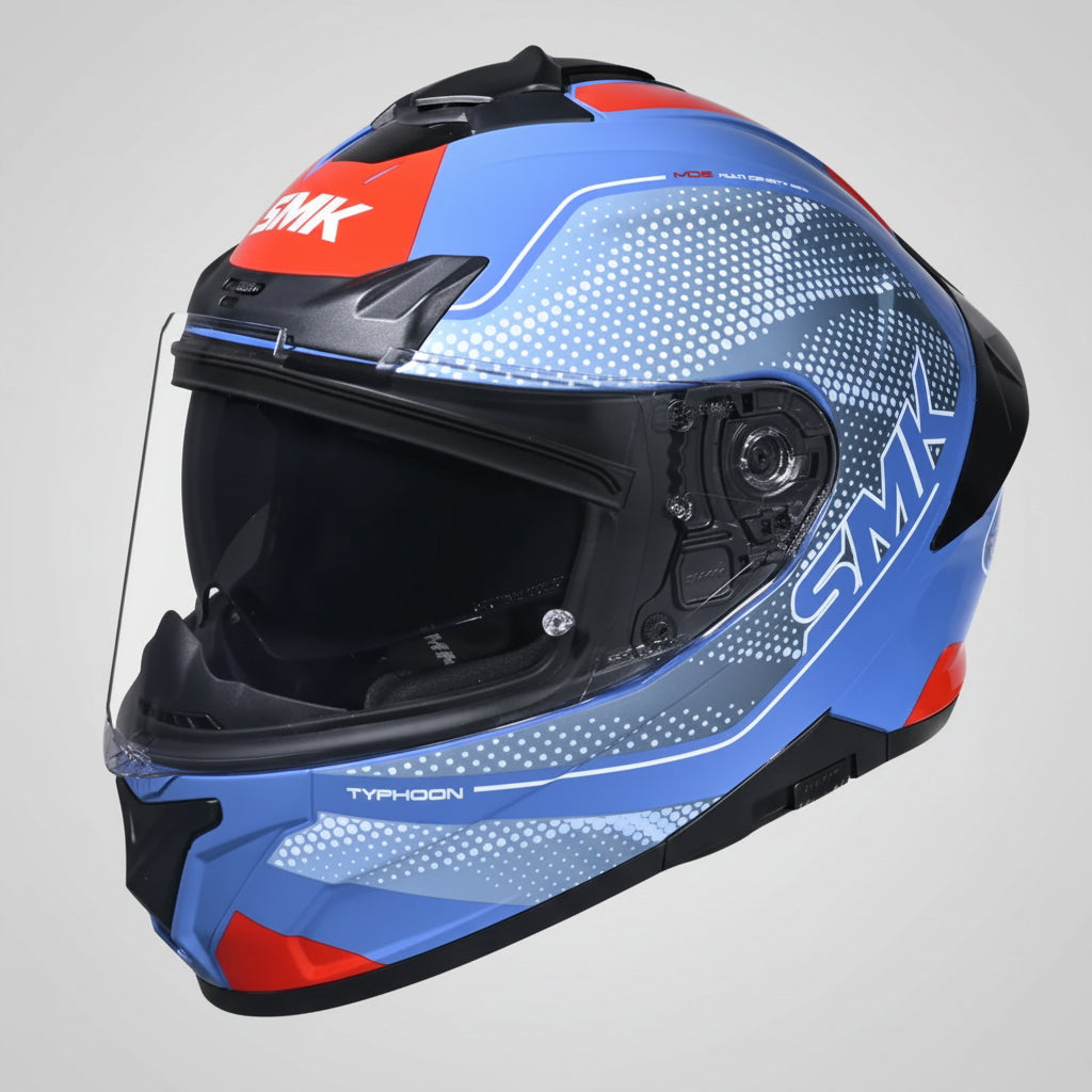 SMK Typhoon Mystic Full Face Helmet – ECE 22.06, ISI & DOT Certified GRPS (GL551)