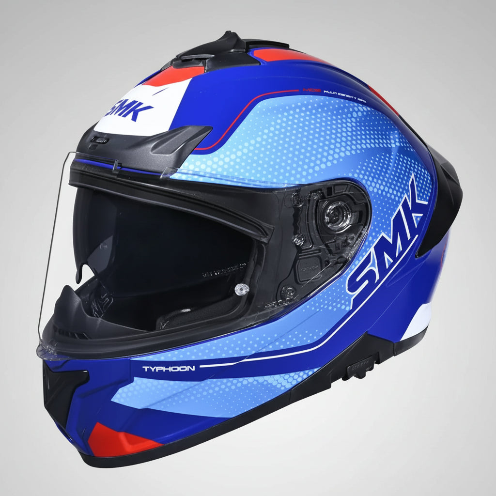 SMK Typhoon Mystic Full Face Helmet – ECE 22.06, ISI & DOT Certified GRPS (GL553)