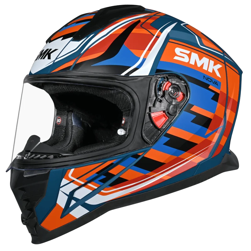 SMK Nova Super Full Face Helmet | ECE 22.06, DOT & ISI Certified Graphic (GL571)
