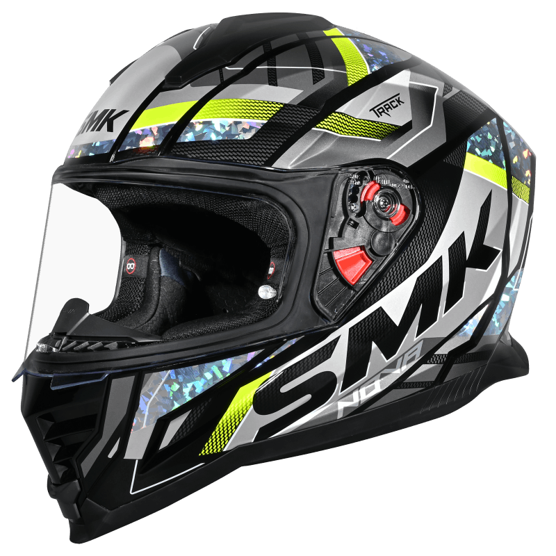 SMK Nova Track Full Face Helmet | ECE 22.06, DOT & ISI Certified GRPS (GL264)