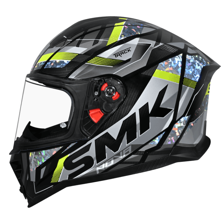 SMK Nova Track Full Face Helmet | ECE 22.06, DOT & ISI Certified GRPS (GL264)