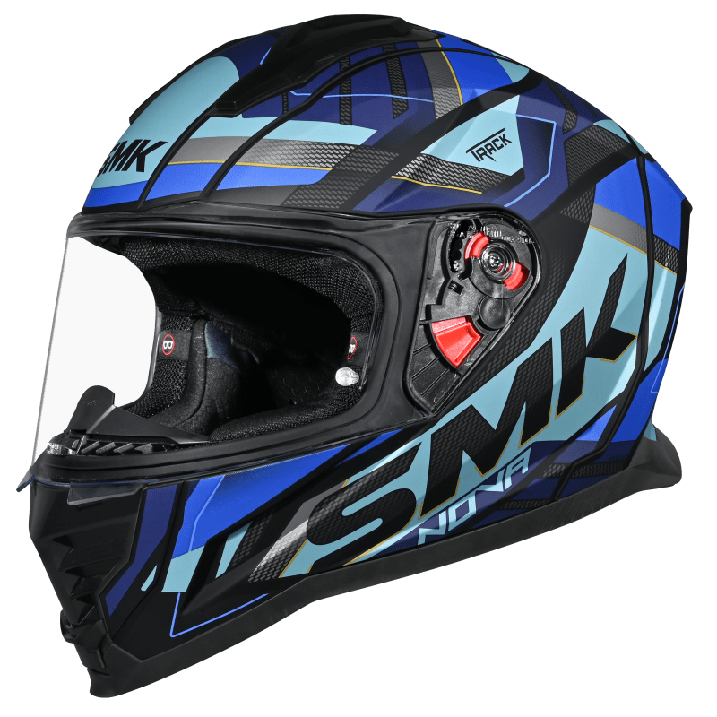 SMK Nova Track Full Face Helmet | ECE 22.06, DOT & ISI Certified GRPS (GL255)