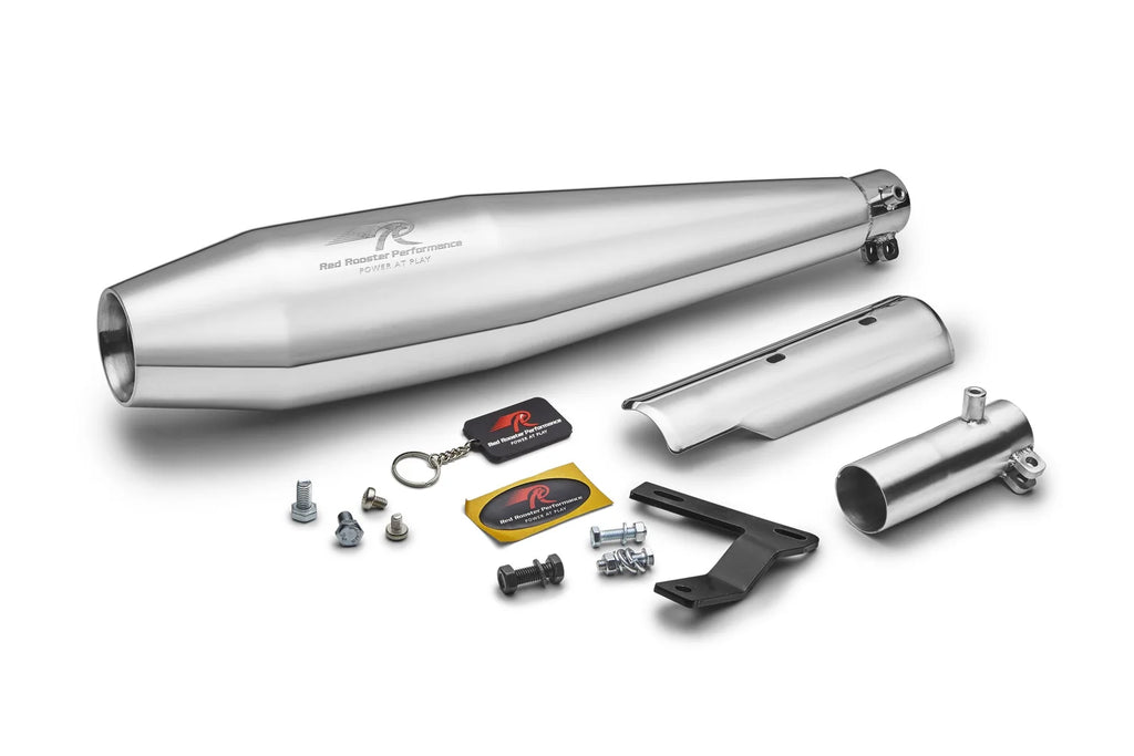 RRP Pegasus Exhaust for Honda H'ness CB350 | Black & Polish | SS304 Stainless Steel