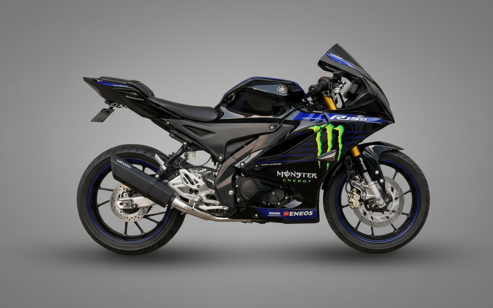 Barrel Rogue 2.0 Slip-On Exhaust for Yamaha R15 V3 & V4 | SS304 Performance Exhaust