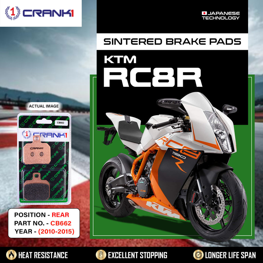 Sintered Brake Pads For KTM RC8R (2010-2015) - Rear - CB662 - 1 Set - CRANK1