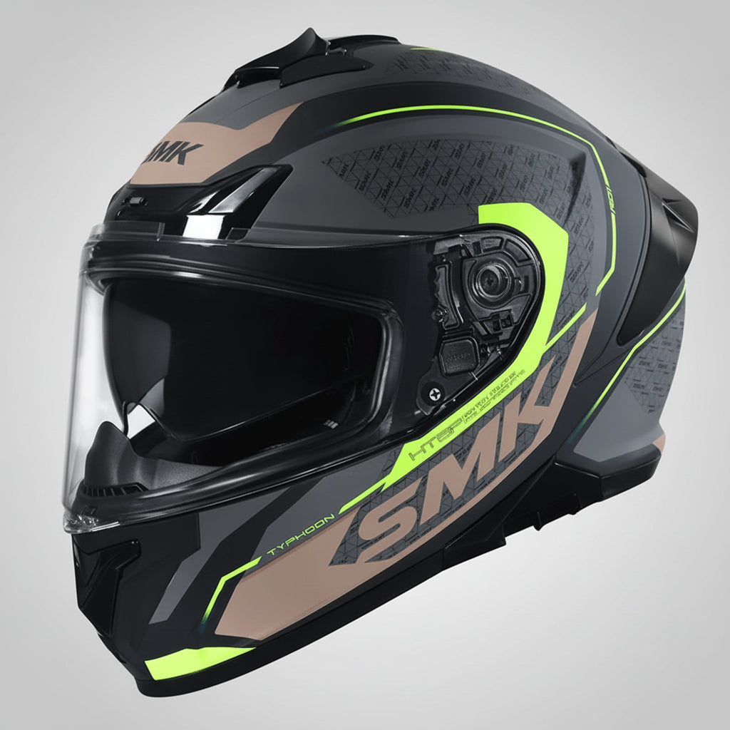 SMK Typhoon RD1 Full Face Helmet – ECE 22.06, ISI & DOT Certified - GRPS (MA264)
