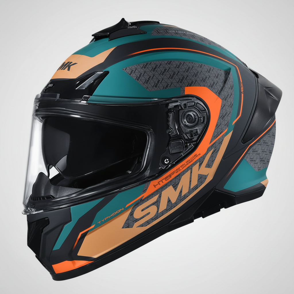 SMK Typhoon RD1 Full Face Helmet – ECE 22.06, ISI &amp; DOT Certified GRPS (GL287)