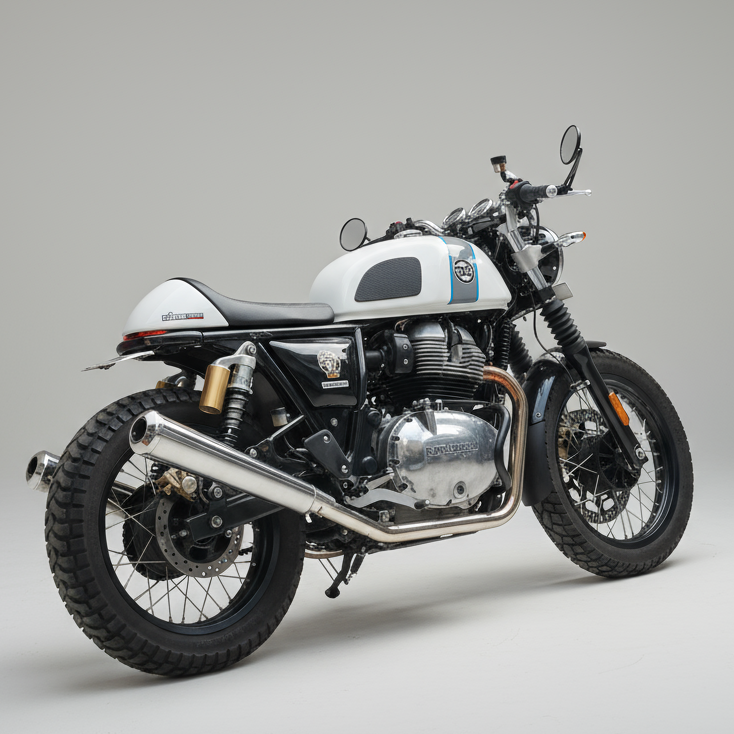 Barrel BE-10 Bass Master Exhaust for Royal Enfield Interceptor 650 & Continental GT 650 | SS304 Slip-On