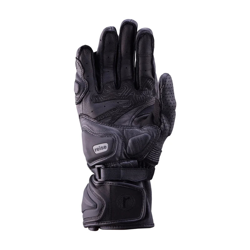 Reise Rhodes Black Motorcycle Riding Gloves