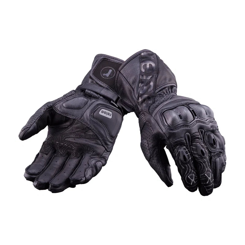 Reise Rhodes Black Motorcycle Riding Gloves