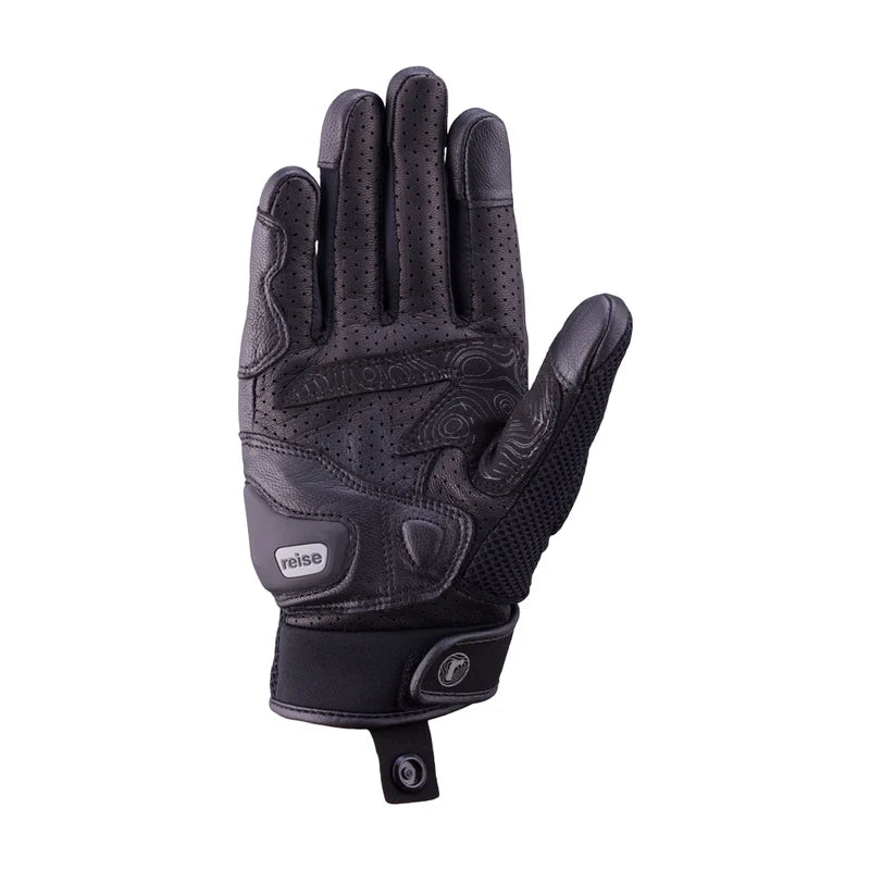 Reise Austra Black Motorcycle Riding Gloves