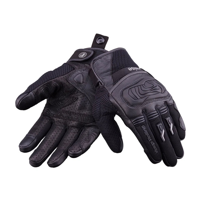 Reise Austra Black Motorcycle Riding Gloves
