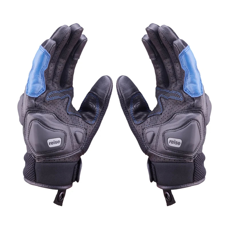 Reise Austra Blue Motorcycle Riding Gloves