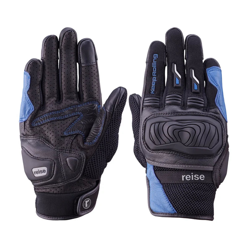 Reise Austra Blue Motorcycle Riding Gloves